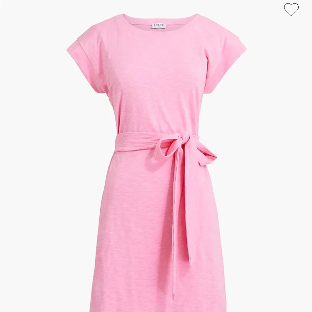 NWT J.Crew Pink Tie-Waist Mini Dress - Picture 1 of 9